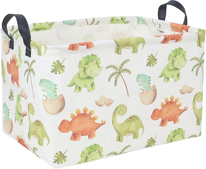 Dinosaur Baskets Kids Storage Basket Baby Gift Basket Rectangular Cute Toy Storage Bin Box Organizer Book Shelf Bins Dinosaur Room Decor(Cute dinosaur)