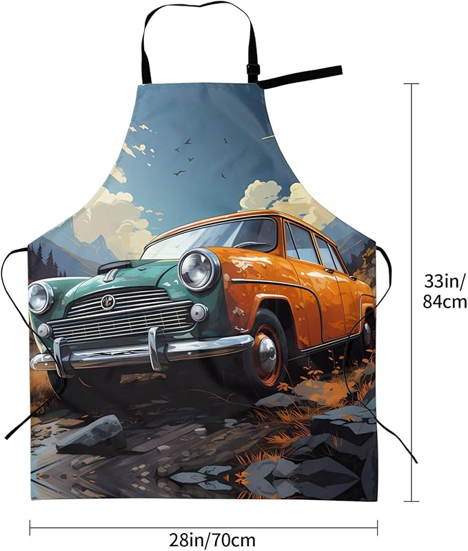Tyrannosaurus rex Heavy Duty Waterproof Apron with Pockets for AdultsResistant Grilling, Gardening, Painting