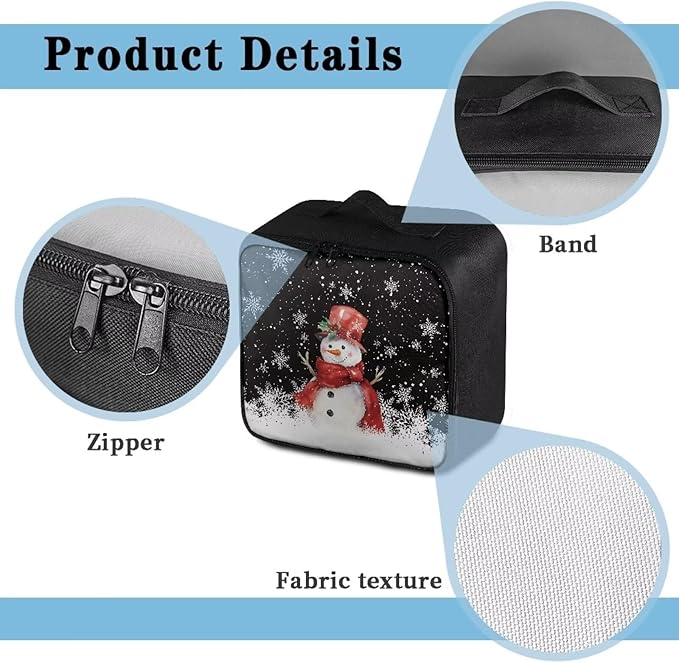 Rnyleeg Snowman First Aid Kit Bag Empty Christmas First Aid Kit for Home Medical Trauma Bag Portable Compact Trauma Medical Kits