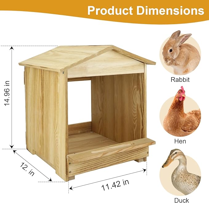 Chicken Nesting Box 3 Compartments - Wall Mount Wooden Egg Laying Nest Box for Chicken Coop, Easy to Assemble & Versatile Use for Hens, Ducks, Chickens