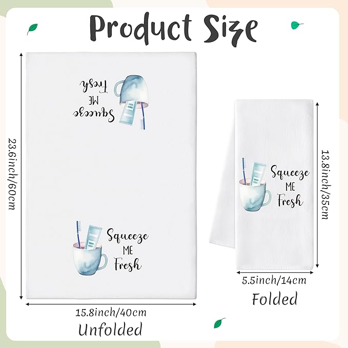 GROBRO7 Funny Sayings Hand Towel - 6Pcs Humorous Bathroom Decorative Polyester Soft Towels for Washroom Home Decor, Housewarming Hostess Gift for Friends