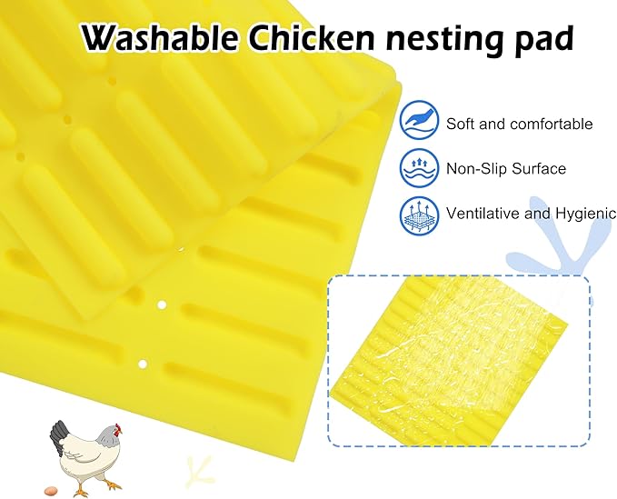 Chicken Nesting Box, Waterproof Hens Nesting Boxes with Chicken Nesting Pads for Laying Eggs, Wall Mount Nesting Boxes for Chickens, Duck, Rabbit, Poultry (Blue)