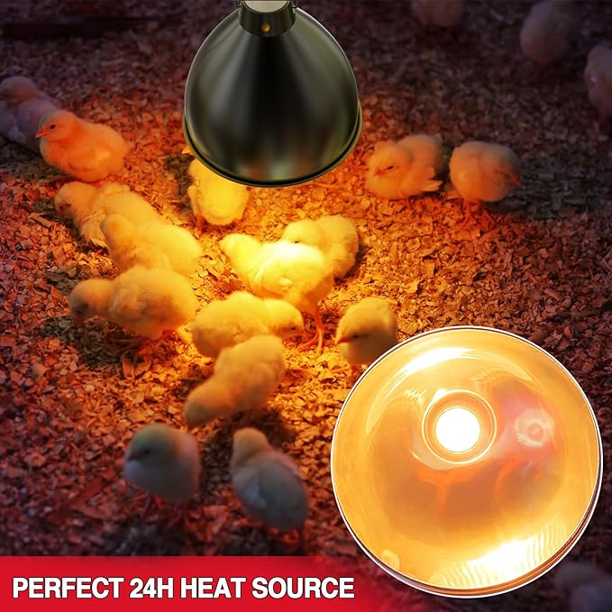 Chicken Brooder Box Starter Kit, 10.6 ft³ Indoor Brooder for Chicks, Ducklings & Quail, Stainless Steel Frame, Waterproof Oxford, 75W Heat Lamp, Feeder, Waterer & Perch, 47.2"x19.7"x19.7"