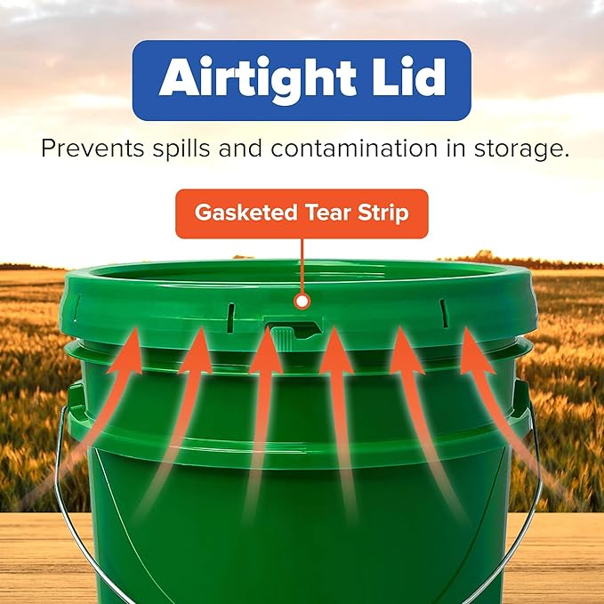 ePackageSupply 5 Gallon Bucket with Airtight Lid | Made in USA | Food Grade | Heavy-Duty Premium HPDE Plastic | Durable 90 Mil All Purpose Pail | Easy Stack and Store | BPA Free | 3 Count