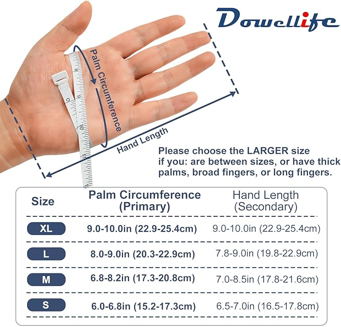 Dowellife Cut Resistant Gloves Food Grade Level 5 Protection, Safety Kitchen Cuts Gloves for Oyster Shucking, Fish Fillet Processing, Mandolin Slicing, Meat Cutting and Wood Carving. (Medium-3 Pairs)