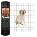 Black PVC Coated Welded Wire Fence 36 Inch x 100 Foot, 2 Inch x 3 Inch 16GA, Garden Border Fencing Roll Vinyl Coating Metal Wire Mesh for Yard Vegetable Plant Protection Poultry Netting