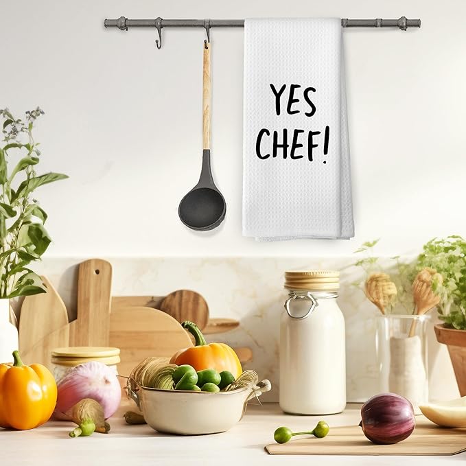 Chef Gifts Kitchen Towels, Cooking Lover Hand Towel for Kitchen Decorative Tea Towels, Chef Gift for Men Women, Kitchen Decor, 16x24 Inch