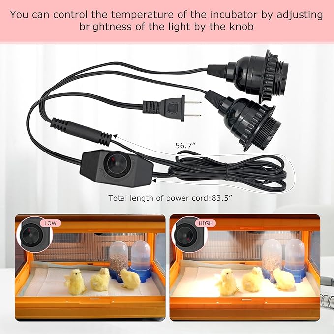 Chicken Brooder Box for Chicks Brooder Heater Chicks Warmer Brooder Plate Kit with Chicken Feeder and Waterer Set