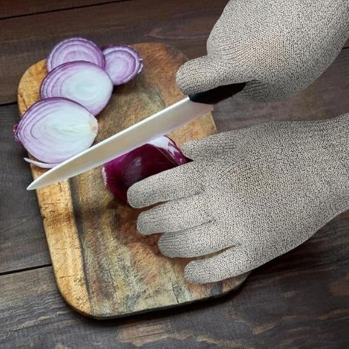 Schwer SlicePro ANSI A9 Cut Resistant Gloves, Food Grade Cutting Gloves for Kitchen Food Prep, Mandoline Gloves for Meat Cutting, Oyster Shucking, Fish Fillet Processing, PR1501-G, M