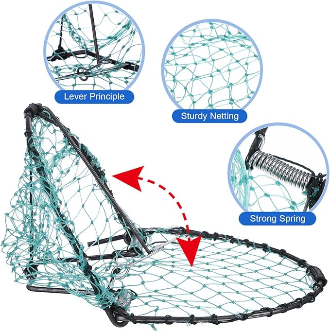Yardwe Pigeon Bird Trap Bird Net Quail Catcher Pigeon Catching Net for Small Birds Pigeons Sparrow Quail, 7.9 X 5.9 Inch