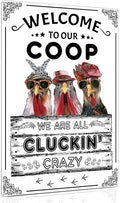 ALKB Funny Farmhouse Decor for Chicken Coop Accessories Welcome to Our Coop - Chicken Gifts for Chicken Owners