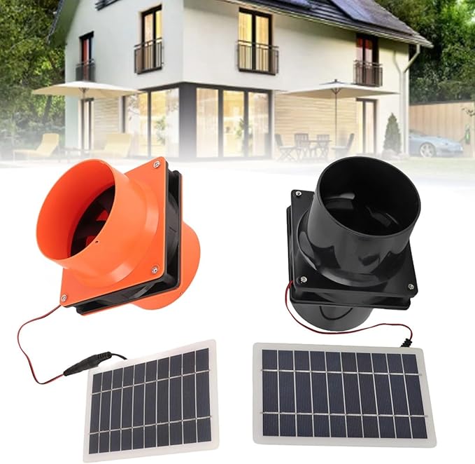 Solar Powered Fan,10W Efficient Solar Exhaust Intake Fan, Ventilation Fans for Chicken Coops, Greenhouses, Pet Houses, Sheds & Windows