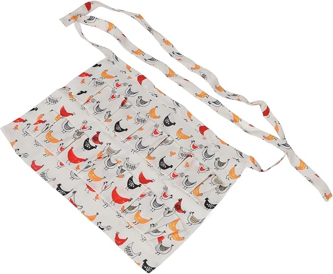 Eggs Collecting Apron for Chicken Hens Duck Goose, Adult Style L with 12 Pockets, Hands Free Egg Gathering Apron for Farm Kitchen Use, Strong Cloth Material for Safe Egg Storage (Type 7)