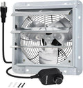 Criditpid 12 Inch Shutter Exhaust Fan, High Speed 970CFM, Wall Mounted Exhaust Fan with Speed Controller and Power Cord for Greenhouse, Garages, Shed, Barn, Basement, Shops, Chicken Coop Ventilation