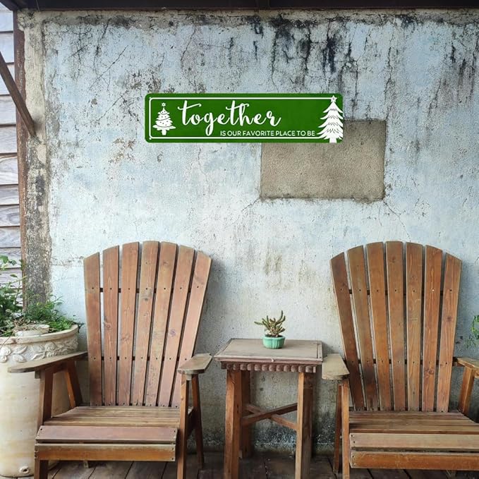 Family Sign Wall Decor Together Is My Favorite Place To Be Sign Vintage Metal Tin Signs Inspirational Quotes For Home Kitchen Bedroom Bar Cafe Club Wall Art Decor 16x4 Inches