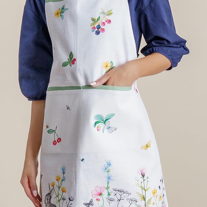 Maison d' Hermine 100% Cotton Apron for women with Pocket Kitchen Chef Apron for Men Cooking Easter Decorations