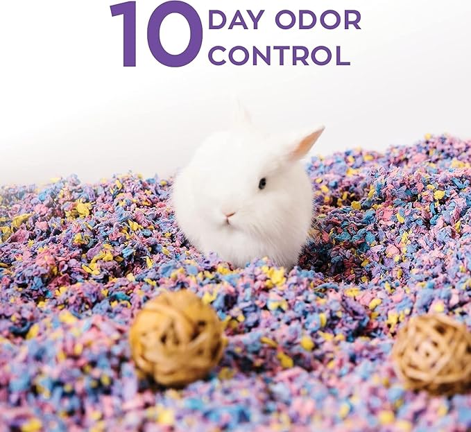 Carefresh 99% Dust-Free Confetti Natural Paper Small Pet Bedding with Odor Control, 23 L (Pack of 2)