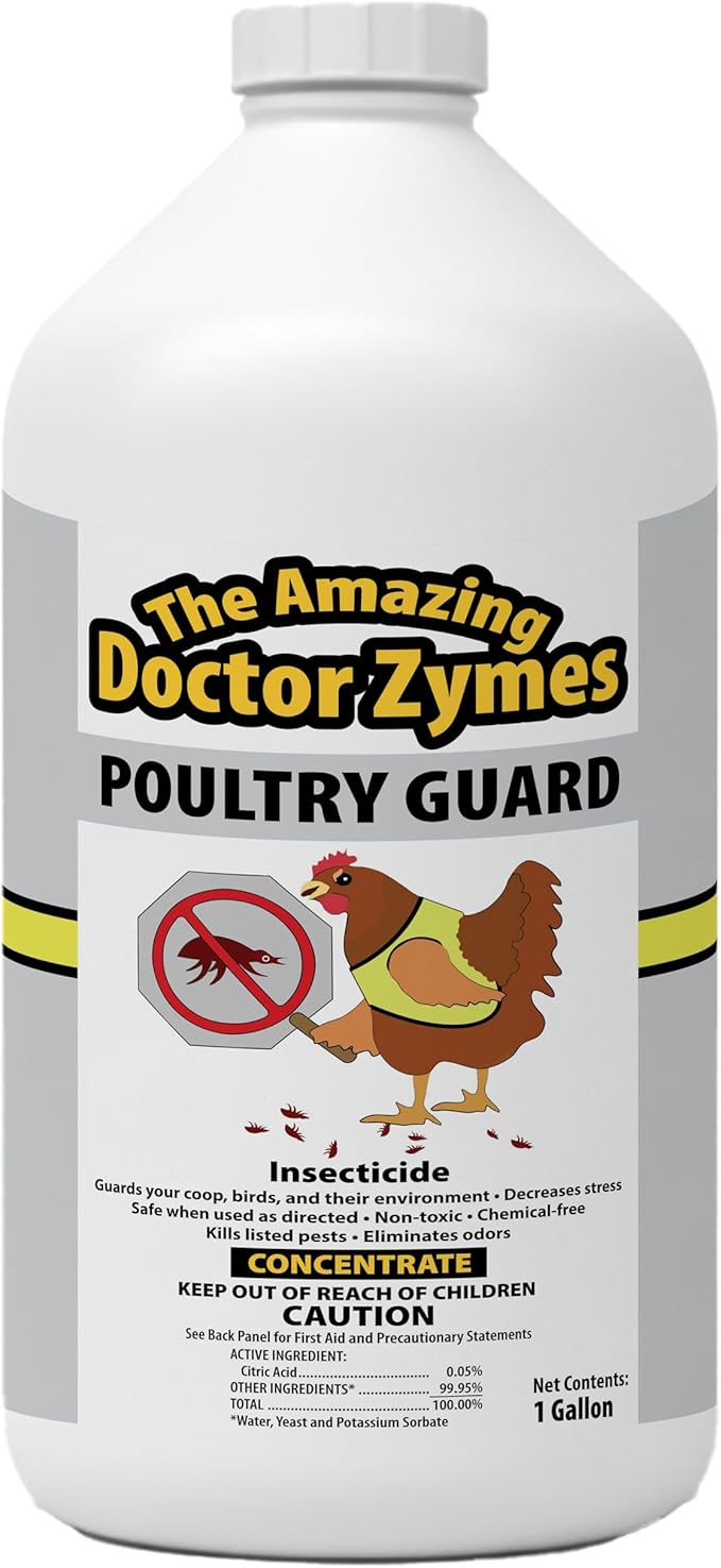 Poultry Guard – Natural Chicken Mite & Lice Treatment – Organic Poultry Parasite Spray & Chicken Coop Cleaner – Safe, Non-Toxic Bug Control for Hens, Coops & Commercial Poultry Farms