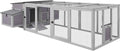 Aivituvin Chicken Coop Wooden Hen House Two Nesting Box with Large Run Outdoor Rabbit Hutch Bunny Cage Poultry Coop Suit for 4-6 Chickens