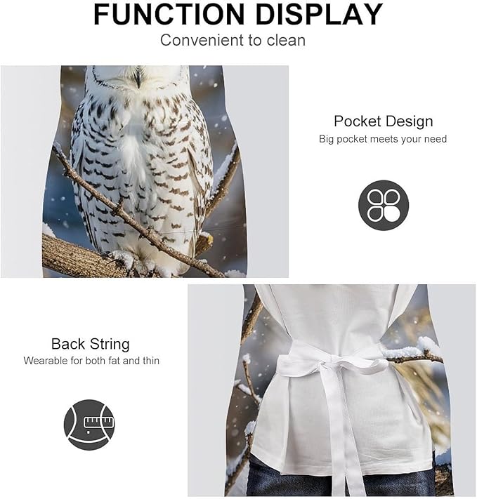 Waterproof Apron Adjustable Bib Aprons with Pockets Smiling Apron Kitchen Aprons for Women Men