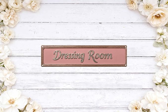 Vintage Tin Dressing Room Sign Retro Metal Sign Suitable For Home Shop Bar And The Dressing Room - Multi-Purpose For Indoor Use Plaque 4x16 Inch