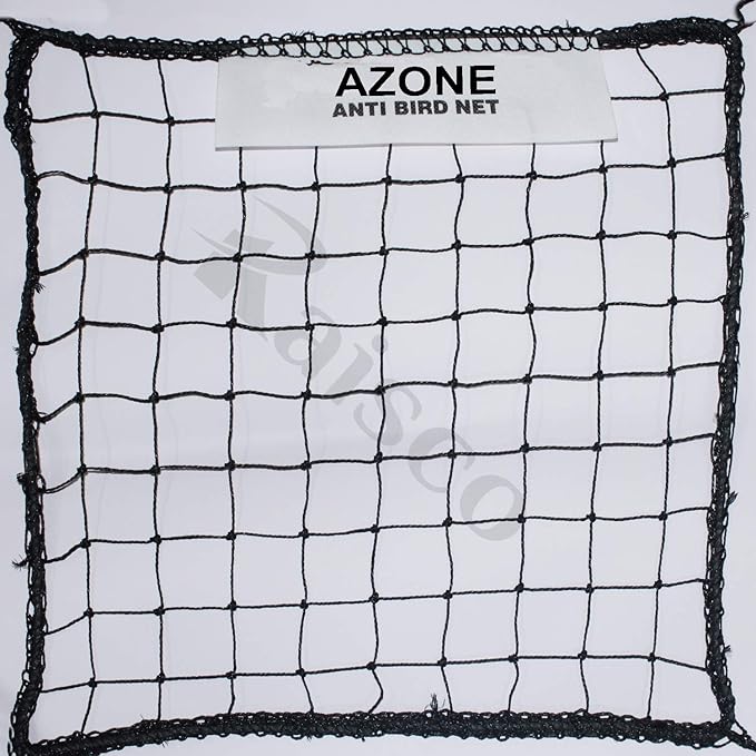Azone 6x10 Ft Anti-Bird Net (60 Sq Ft) Nylon Bird Net with 12Pcs Plastic Cable Clips & Tying Ropes