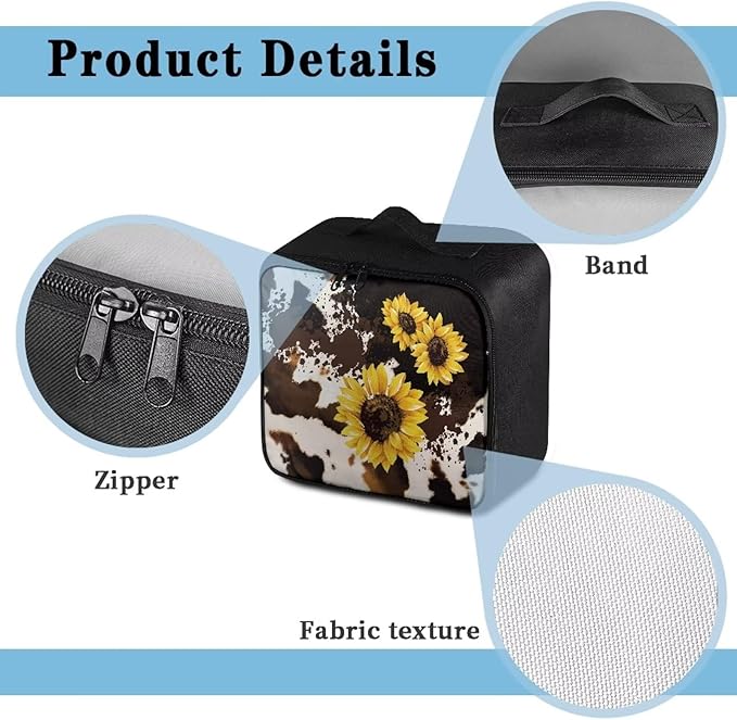 Rnyleeg Sunflower Empty First Aid Bag First Aid Kit for College Dorm Emergency Medical Kit for Home, Office, Car, Outdoor, Boat, Camping, Hiking Milk Cow Print