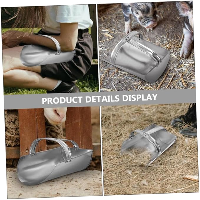 TOYANDONA 2pcs Iron Shovel Thickened Veterinary Food Scoop for Farms Gardens and Orchards Lightweight and Design for Easy Carrying and Use