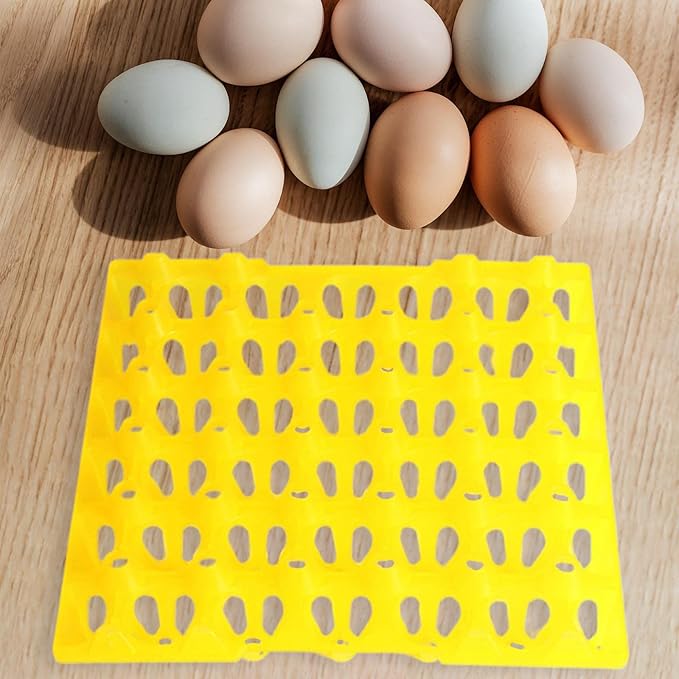 Farm Egg Container Long Distance Transport Breathable Egg Holder, Yellow