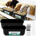 2Pcs Chicken Feeder Hanging Chicken Feeders Goat Feeder Hanging Feed BPA Free Chicken Feeder Poultry Feeder Poultry Feeding Container Water Bucket for Chicken Duck Goat (Black)
