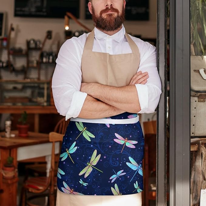 Server Waitress Waist Apron Cooking Kitchen Restaurant Aprons for Women Men