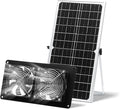 SUNYIMA Solar Powered Fan,15W Waterproof Solar Dual Exhaust fan with 9.84Ft On/Off Cable for Small Chicken Coops, Sheds, Pet Houses, Outdoor Greenhouse Air Circulation
