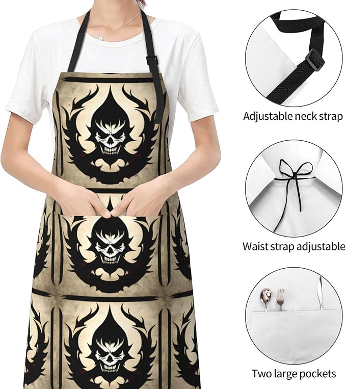 Multidimensional Space Heavy Duty Waterproof Apron with Pockets for AdultsResistant Grilling, Gardening, Painting