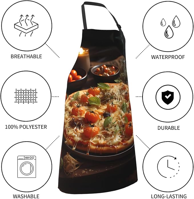 Tyrannosaurus rex Heavy Duty Waterproof Apron with Pockets for AdultsResistant Grilling, Gardening, Painting