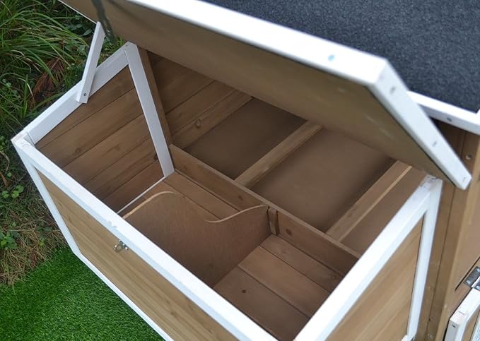 Large 87" Wood Chicken Coop Backyard Hen House 4-6 Chickens Nesting Box & Run