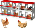 Chicken Nesting Box for Laying Eggs,Wall-Mountable Chicken Coop Nesting Boxes,10 Hole Roll Away Nesting Boxes,with Large Vented Holes,for Chickens,Ducks,Large Egg Laying Boxes (Red 10 Hole)