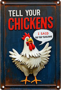 Chicken Retro Tin Sign Vintage Metal Poster Wall Art Chicken Decor for Coops Farms Yard Home Bar Cafe Garage or Office - Thoughtful Chicken Gift Idea