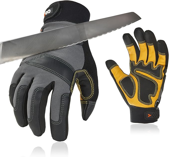 Vgo... Cutproof Gloves,Cut Resistant Gloves,HPPE Anti-cut Liner,Hand Protection,ANSI A3,Touchscreen