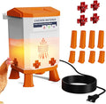 3-Gallon Heated Chicken Waterer for Winter, Chicken Water Heater with 4 No-Freeze Nipples, Easy-Fill Winter Hanging Chicken Waterer, Clean & Heated Chicken Water for Chickens, Birds