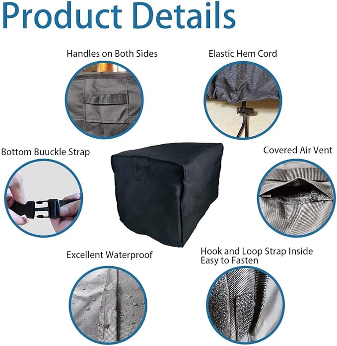 Waterproof Universal Generator Cover 24 x 18 x 20 inch for Predator 3500 Predator 4375 Wen 3800 Honda EU3000iS,Heavy Duty Thicken 600D Polyester,Weather and UV Resistant