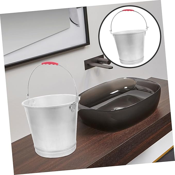 PRETYZOOM Portable Aluminum Milk Storage Bucket Heavy Duty Water Container for Beach Farm and Camping Corrosion Resistant Capacity Easy to Clean