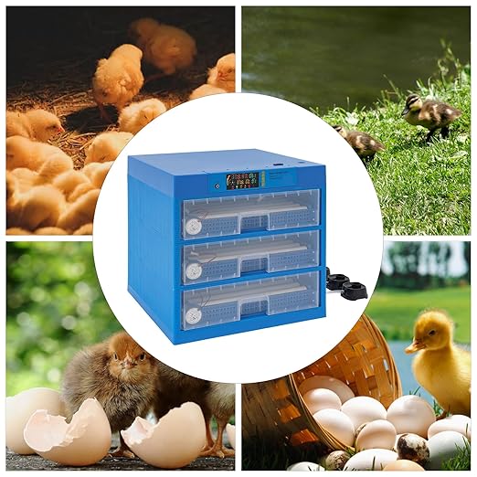 192 Eggs Incubator, Poultry Hatching Incubator with Automatic Temperature Control & Egg Turning, Automatic Dual Power Supply Incubator for Chick Quail Duck