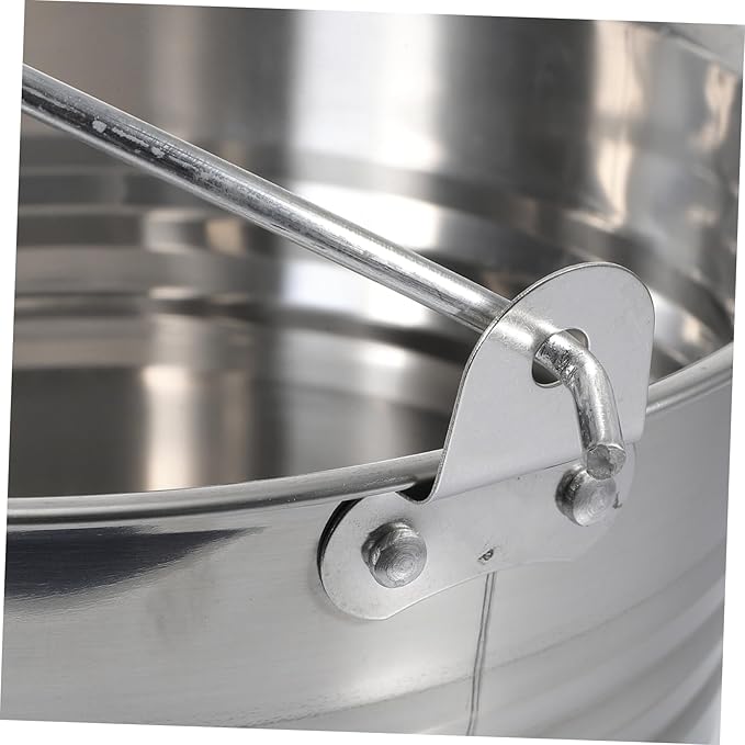 Farmhouse Style Trash Can Large Milk Storage Bucket Sturdy Water Storage Pail Handle Ice Bucket Lid