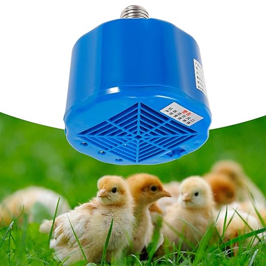 Chicken Coop Heater Lamp with Thermostat 100-300W Cultivation Heating Lamp for Chicken Pig Poultry Livestock Pet Efficient Heating with Three Speed Control Safe Fireproof Material