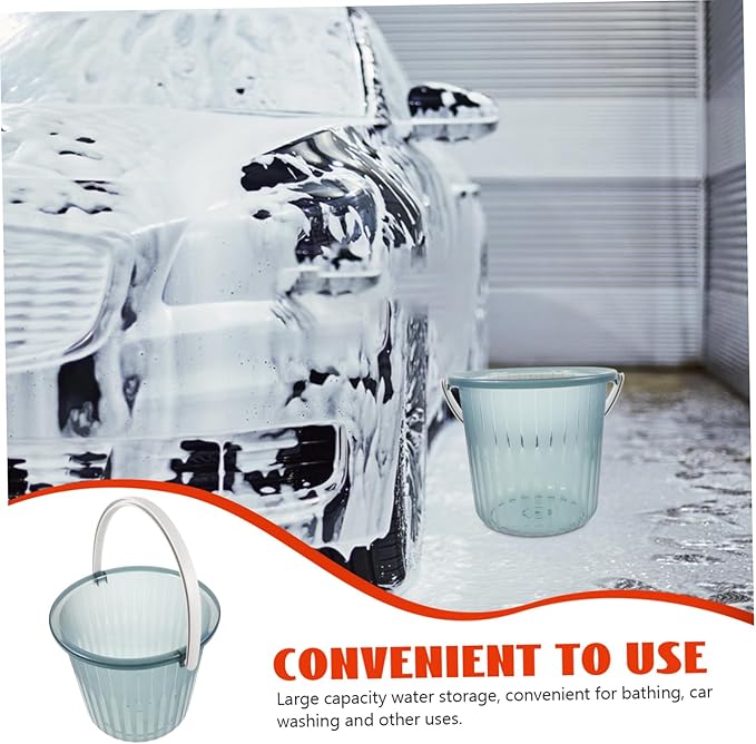 ABOOFAN Water Barrel for Car Detailing Plastic Bucket Portable Water Container for Home Garden Farm Use Handle