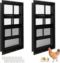 COLORPAPA 2 Pack Shed Windows,12" x 18" Flush Mount Small Window,Sliding Windows with Tempered Glass and Fiberglass Screen Shed, Chicken Coop, Playhouse, Household, Garage, Barns (Black)