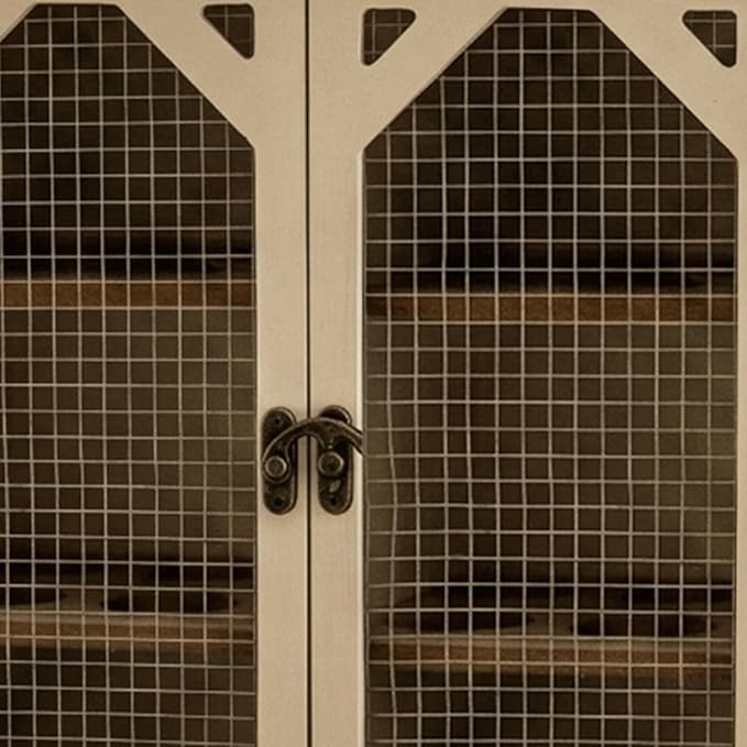 Wooden Egg Storage Cabinet Holds - Farmhouse Storages Organizer Cabinet With Double Doors | Eggs Storage Box With Wire Mesh Window | Vintage-style Egg Holder Home Kitchen Pantry Cabin Coop Farm