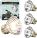LUCKY HERP 4 Pack 25W UVA UVB Reptile Light Bulbs, Heat Lamp Bulbs for Reptiles and Amphibians, Basking Light Bulb for Turtle, Bearded Dragon, Lizard Heating Use