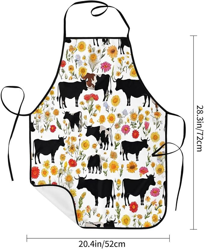 Premium Soft Water-Resistant Apron For Cooking, Gardening, Bbq, Cattle Farm Sanctuary Aprons For Men Women, Unisex Adjustable Waist Work Bib Chef Apron For Kitchen, Cafe, With Pocket