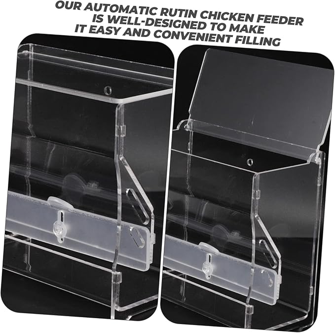 Automatic Chicken Feeder Acrylic Food Bowl Rutin Chicken Cage Feeding Tool for Parrots and Birds PET Breeding Supplies